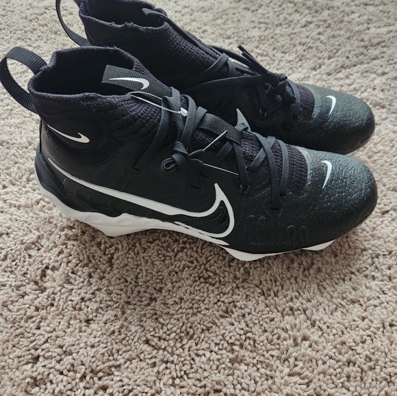 Nike Alpha Huarache NXT Metal Men's Black/WhiteCleats - DJ6517-001 New - Picture 11 of 16